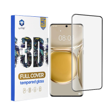 Lito - 3D teljes borítású szupervékony üveg - Huawei P50 Pro - fekete (KF2310445) mobiltelefon kellék