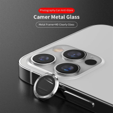 Lito Apple iPhone 12 Pro Lito S+ 3D Fém Kamera Védő Üvegfólia - Ezüst mobiltelefon kellék