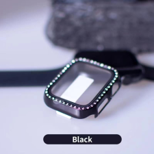 Lito iWatch 7/8 41mm Lito S+ Köves Üveg Előlap - Fekete okosóra kellék
