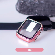 Lito iWatch 7/8 41mm Lito S+ Köves Üveg Előlap - Rózsaszín okosóra kellék