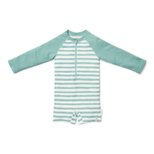  Little Dutch hosszú ujjú úszóoverál Stripes Surf Blue - 74/80 gyerek fürdőruha
