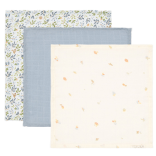 Little Dutch muszlin arctörlő kendő 3 db Forest Friends babatörülköző, kifogó