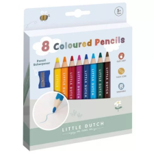 Little Dutch SZÍNES CERUZA KÉSZLET (8 DB) HEGYEZŐVEL színes ceruza