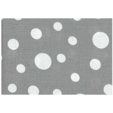 LittleONE by Pepita minőségi Textil pelenka 55 x 80 cm - Pöttyös #szürke-fehér mosható pelenka