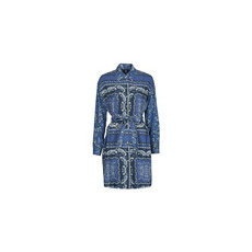 Liu Jo Rövid ruhák ABITO CAMICIA DEN.BLUE PRINTS WASH Kék IT 40