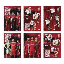 Liverpool Spirálfüzet LIVERPOOL A/4 70 lapos kockás füzet