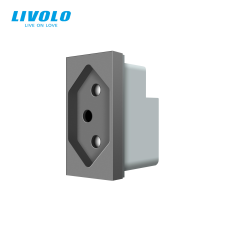 LIVOLO C720S LIVOLO dugalj kettős szigetelésű készülékekhez 2P 10A 250V ezüst konnektor villanyszerelés