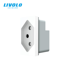 LIVOLO C720W LIVOLO dugalj kettős szigetelésű készülékekhez 2P 10A 250V fehér konnektor villanyszerelés