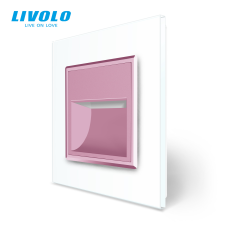 LIVOLO C7725RW LIVOLO led rózsaszím lépcsővilágító, irányfény, lábazat világítás, fehér kristályüveg világítás