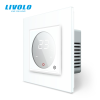 LIVOLO C77TMW LIVOLO érintős hőmérséklet kapcsoló, termosztát, 240V 16A, fehér kristályüveg