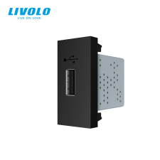LIVOLO C7USBB LIVOLO USB töltő csatlakozó aljzat 5V 2.1A, fekete kábel és adapter