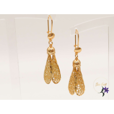  Lizabell antiallergén csipkemintázatú hosszú csöngős fülbevaló-18K fülbevaló