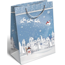 Lizzy Card Dísztasak mikulás szán mintás 23 X 18 X 9 cm ajándéktasak
