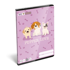 Lizzy Card Füzet tűzött A5, 3. oszt. - Pupper Love füzet