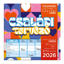 Lizzy Trade Kft. Bizományos Lizzy Hűtőmágneses naptár 2 heti 2026 Családi tervező határidőnapló