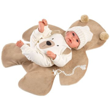 Llorens 63645 New Born - Élethű játékbaba hangokkal és puha szövet testtel - 36 cm élethű baba