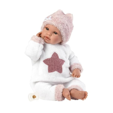 Llorens 63648 New Born - élethű játékbaba hangokkal és puha szövet testtel - 36 cm élethű baba