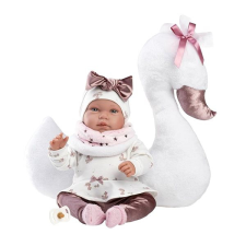 Llorens 84456 New Born - élethű játékbaba hangokkal és puha szövet testtel - 44 cm élethű baba