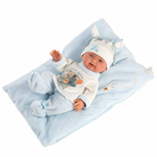 Llorens : Bebito újszülött 26 cm-es baba kék párnával baba