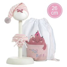 Llorens M26-314 New Born játékbaba ruha + kiegészítők, 26 cm méretű játékbaba felszerelés