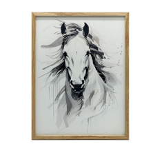 LÓ FALI PLAKÁT FINOM ELEGANCE ARANY KERETTEL 70x100 CM grafika, keretezett kép