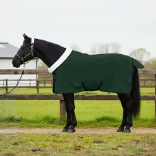  Ló Takaró Teljes sötét zöld 145 cm Polár fleece lófelszerelés