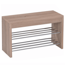  Lóca cipőtartóval, tölgy sonoma/króm, LUSIA bútor