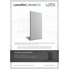 Loft Design System Poland Loft Lamellini 02 bordázott lamellás gipsz falpanel tapéta, díszléc és más dekoráció