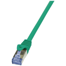 LogiLink 10G S/FTP PIMF PrimeLine patch kábel CAT6A 1,5m zöld (CQ3045S) kábel és adapter