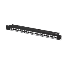  Logilink 19&quot; patch panel 24 Keystone jack csatlakozóhoz, 1U, terheletlen, fekete egyéb hálózati eszköz