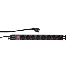 LogiLink 19" PDU 8-as CEE 7/3, kapcsolóval hosszabbító, elosztó