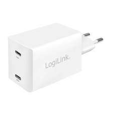 LogiLink 2xUSB-C hálózati adapter fehér (PA0231) mobiltelefon kellék