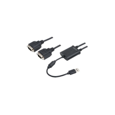 LogiLink Adapter USB 2.0 -> 2x Seriell schwarz (AU0031) kábel és adapter