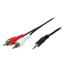 LogiLink adiokábel 3,5 mm-es 3 tűs/M-2x RCA/M 5m (CA1043) (CA1043) kábel és adapter