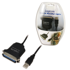LogiLink AU0003C USB - Párhuzamos kábel 1,8m Black kábel és adapter