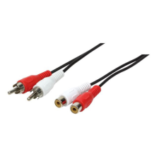 LogiLink audiokábel 2x RCA/M - 2x RCA/F 5m fekete (CA1037) kábel és adapter