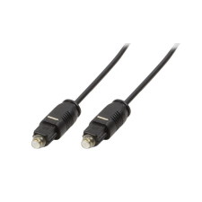 LogiLink Audiokábel, Toslink/M - Toslink/M, PMMA vezeték, fekete, 2 m kábel és adapter
