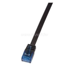 LogiLink Cat6 U/UTP lapos patch kábel - Fekete - 0,5m (CF2023U) kábel és adapter