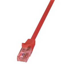 LogiLink CAT6 U/ UTP patch kábel PrimeLine AWG24 LSZH, 1m piros, CQ2034U kábel és adapter