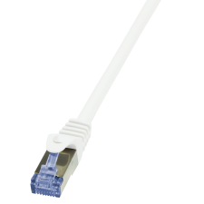 LogiLink CAT6A S/FTP Patch Cable PrimeLine AWG26 PIMF LSZH white 10m kábel és adapter