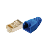 LogiLink CAT-5 Moduláris csatlakozó, árnyékolt, törésgátlóval 100db, kék