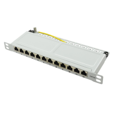 LogiLink Cat.6A Patch Panel 12-port 10" STP szürke (NP0065) (NP0065) asztali számítógép kellék