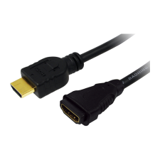 LogiLink CH0057 HDMI 1.4 High Speed Ethernet (8,16 Gbps) 3m fekete aranyozott bővítő kábel audió/videó kellék, kábel és adapter