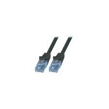 LogiLink CP3083U U/UTP CAT6a Patch kábel 7.5m Fekete kábel és adapter