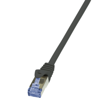 LogiLink CQ4123S S/FTP CAT6a Patch kábel 30m Fekete kábel és adapter