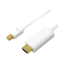 LogiLink CV0122 LOGILINK - Mini DisplayPort to HDMI, 4K, white, 1m audió/videó kellék, kábel és adapter