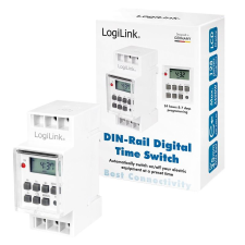LogiLink Digitális időkapcsoló DIN-sínekhez (ET0010) (ET0010) asztali számítógép kellék