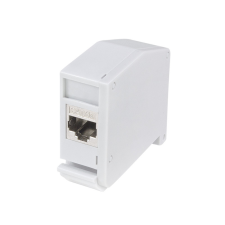 LogiLink DIN-sínes adapter Cat.6A soros csatlakozóval, árnyékolt, 2x RJ45 aljzat egyéb hálózati eszköz