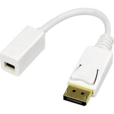 LogiLink DisplayPort átalakító adapter, 1x DisplayPort dugó - 1x mini DisplayPort aljzat, aranyozott, fehér, LogiLink kábel és adapter