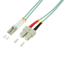 LogiLink Fiber duplex patch kábel OM3 50/125 LC-SC 7,5m aqua (FP3LS07) (FP3LS07) kábel és adapter